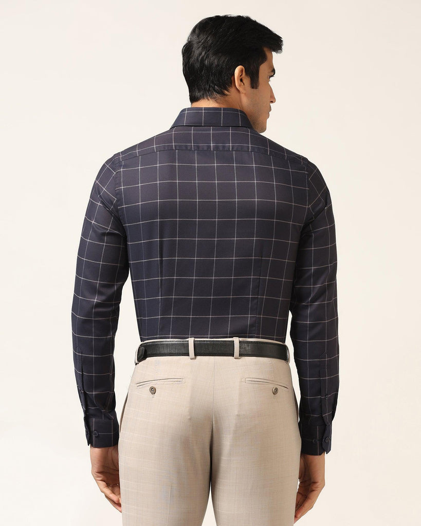 Formal Navy Check Shirt - Gordon