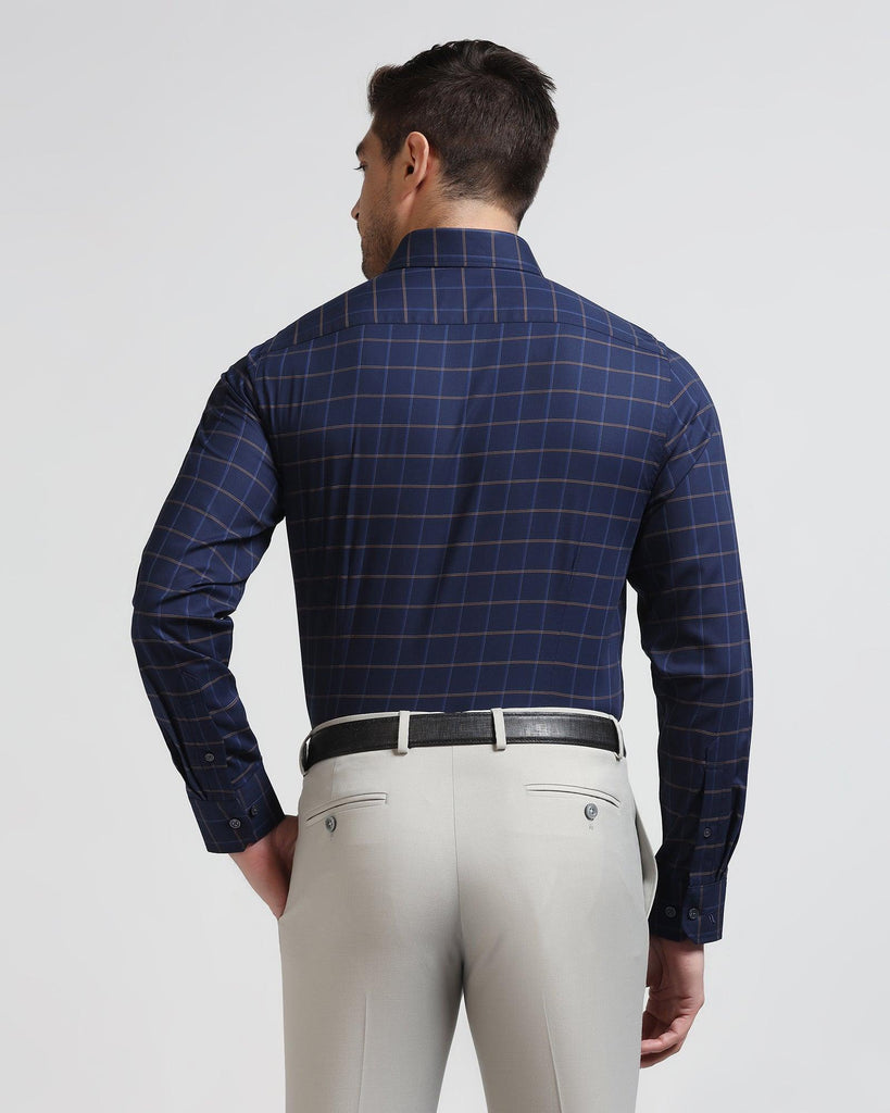 Formal Navy Check Shirt - Rawn