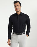 Formal Navy Jacquard Shirt - Rowan