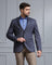 Formal Navy Printed Blazer - Carren