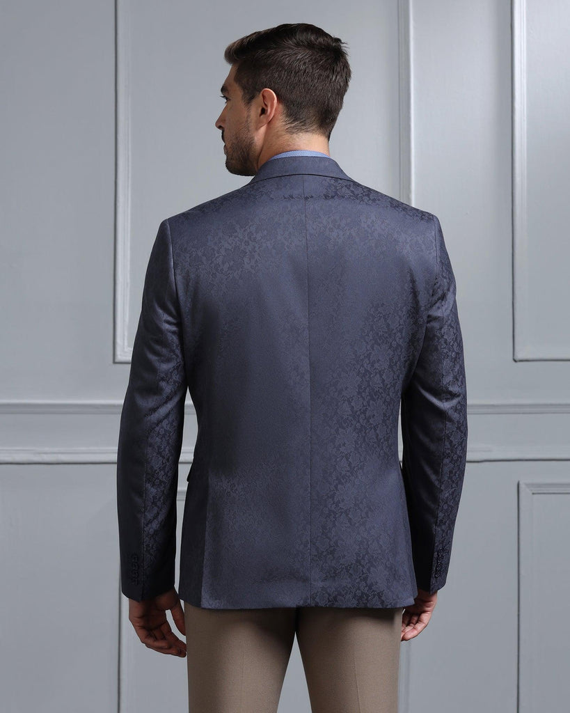 Formal Navy Printed Blazer - Carren