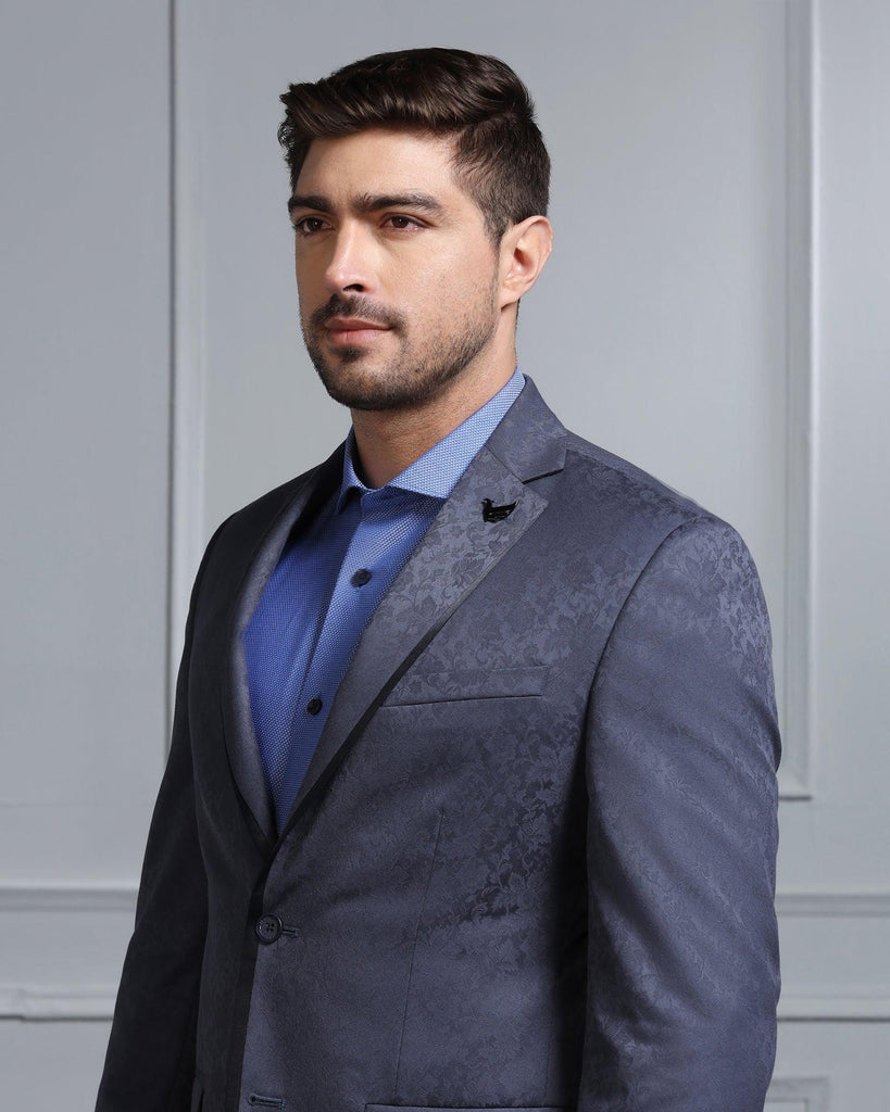 Formal Navy Printed Blazer - Carren