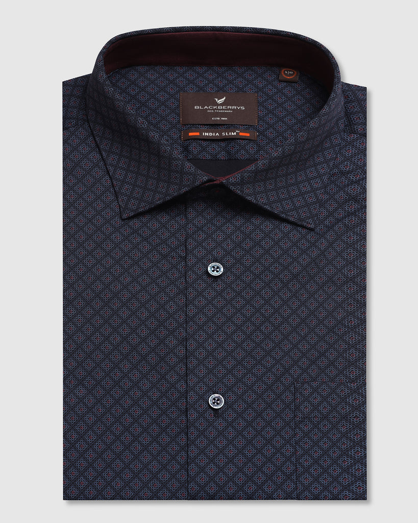 Formal Navy Printed Shirt - Arona