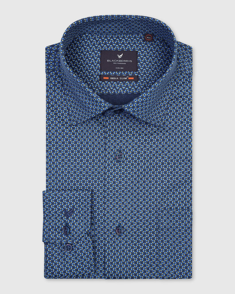 Formal Navy Printed Shirt - Gaze