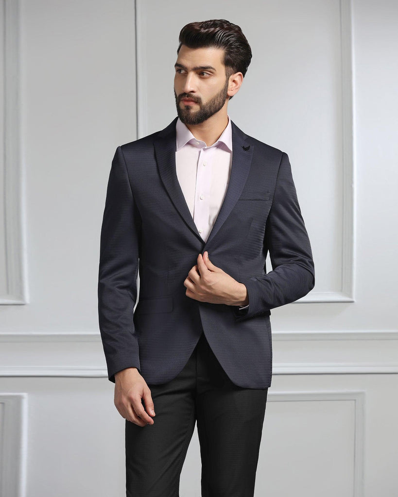 Formal Navy Solid Blazer - Darnet