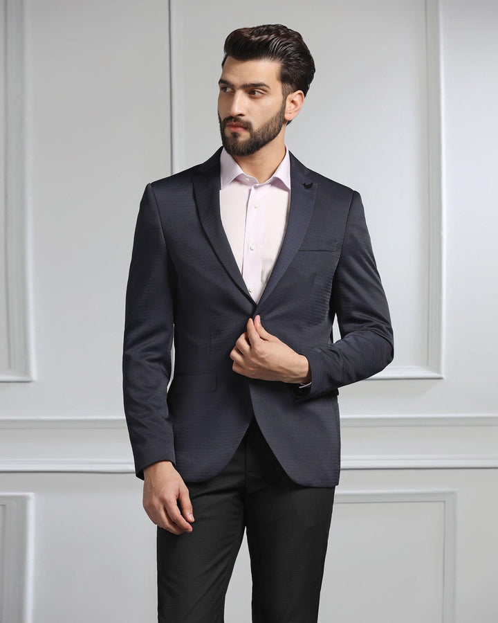 Formal Navy Solid Blazer - Darnet