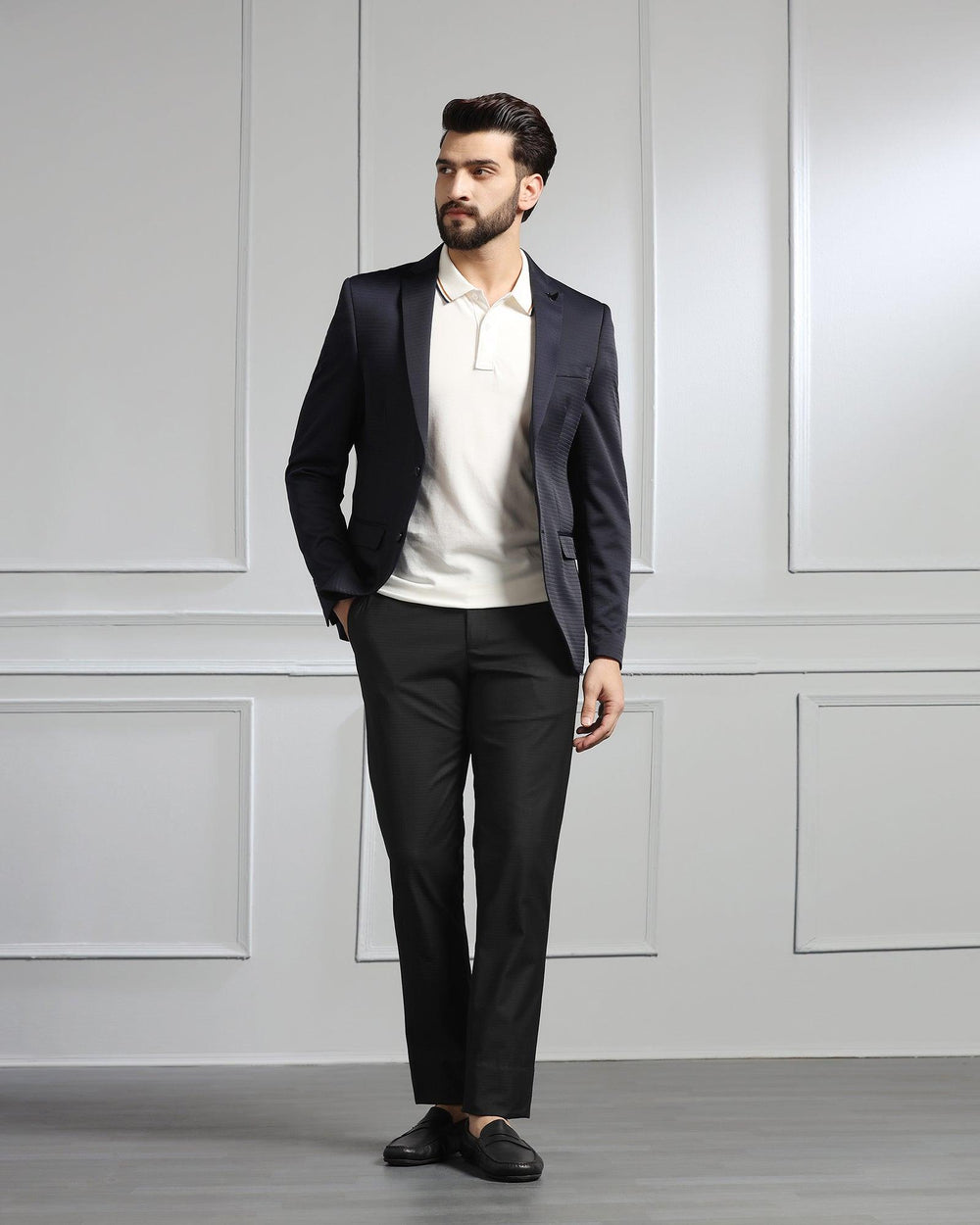Buy Formal Navy Solid Blazer from Darnet Collection