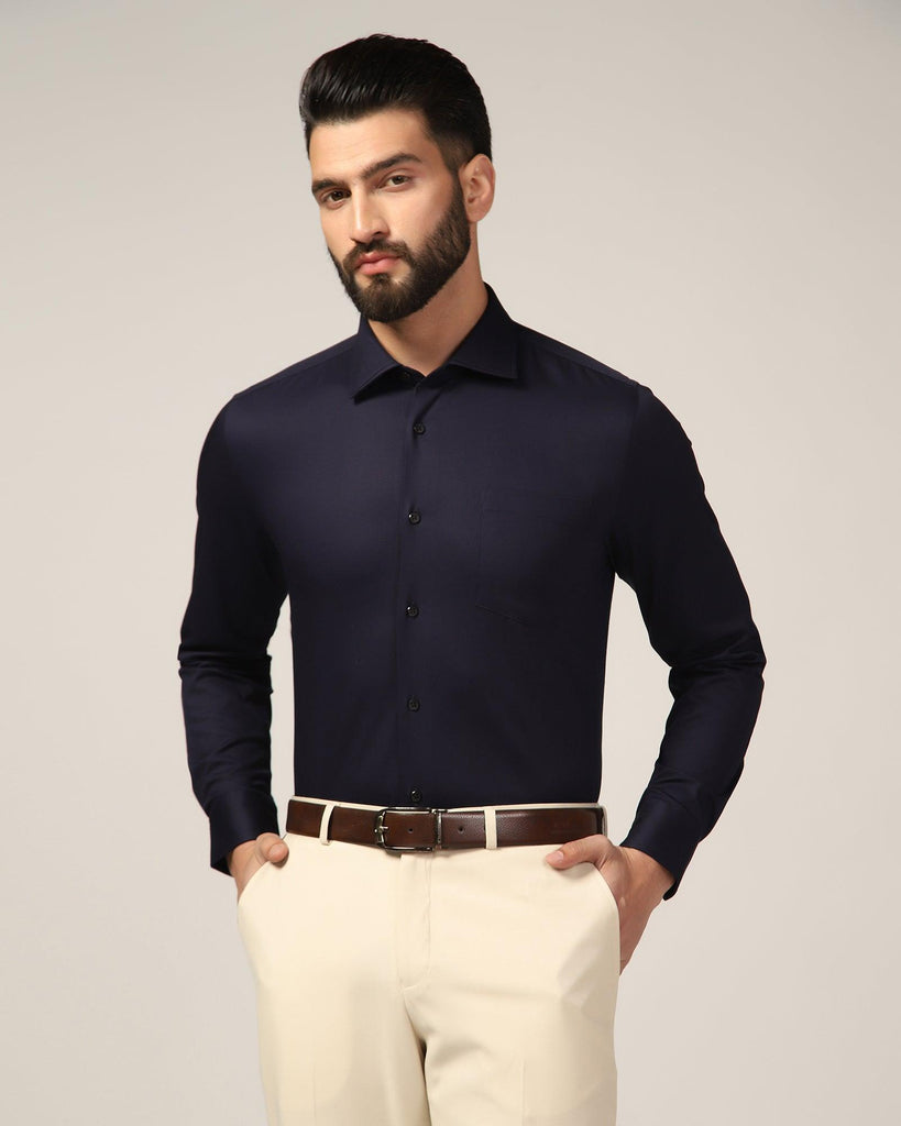 Formal Navy Solid Shirt - Marco