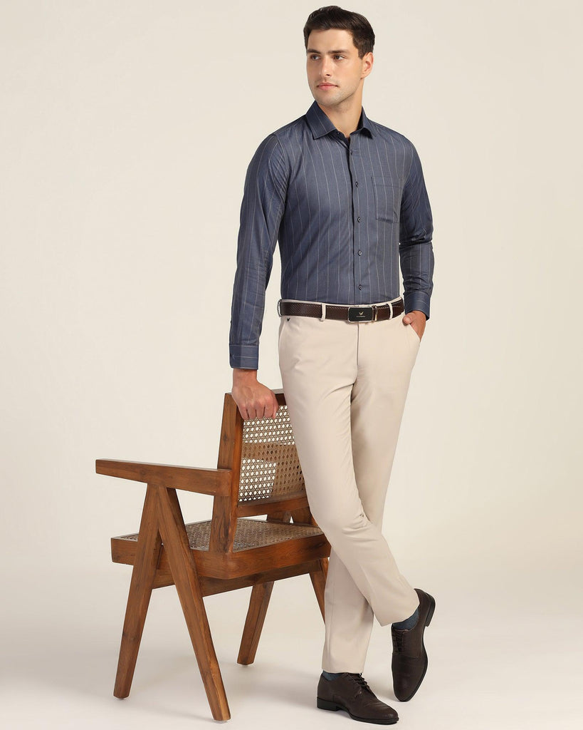 Formal Navy Stripe Shirt - Orbit