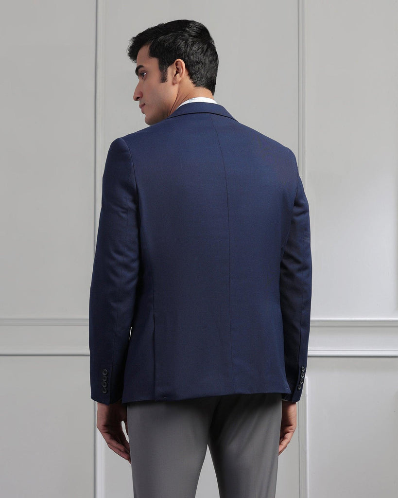 Formal Navy Textured Blazer - Garwin