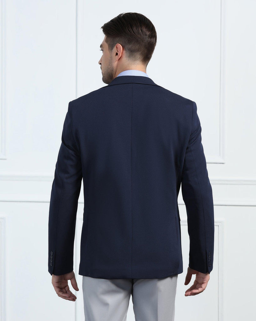 Formal Navy Textured Blazer - Morris