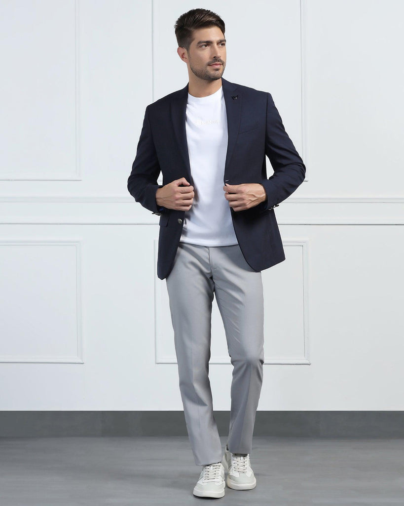 Formal Navy Textured Blazer - Pajero