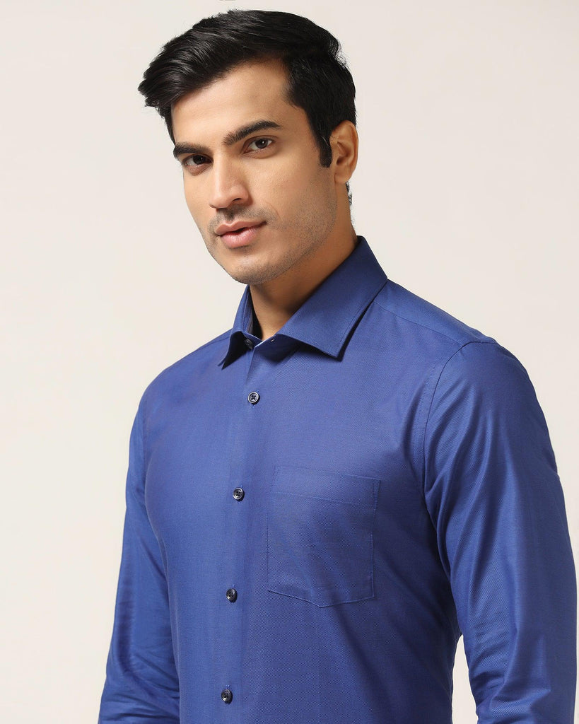 Formal Navy Textured Shirt - Coy