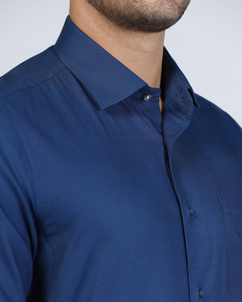 Formal Navy Textured Shirt - Jim