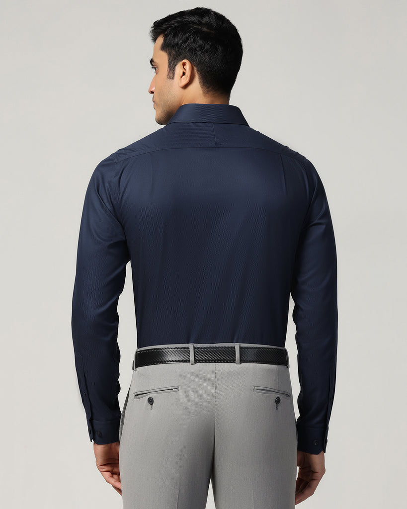 Formal Navy Textured Shirt - P31