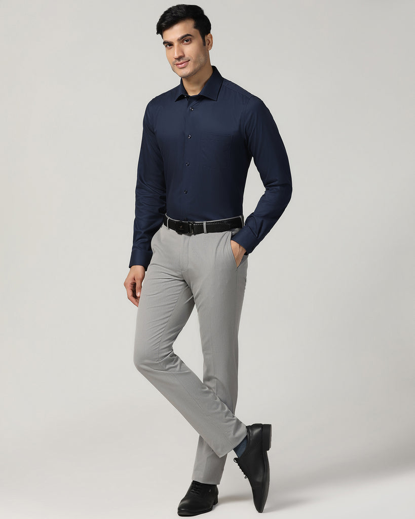 Formal Navy Textured Shirt - P31