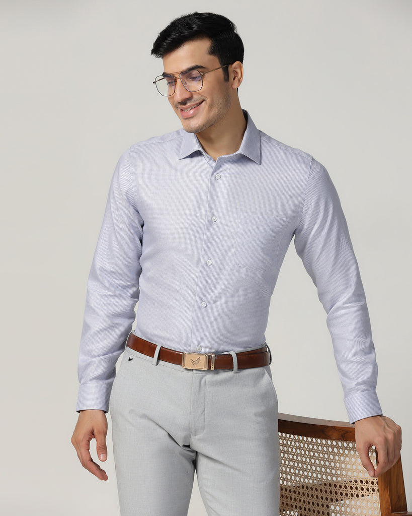 Formal Navy Textured Shirt - Salsa