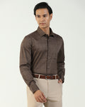Formal Ochre Printed Shirt - Crust