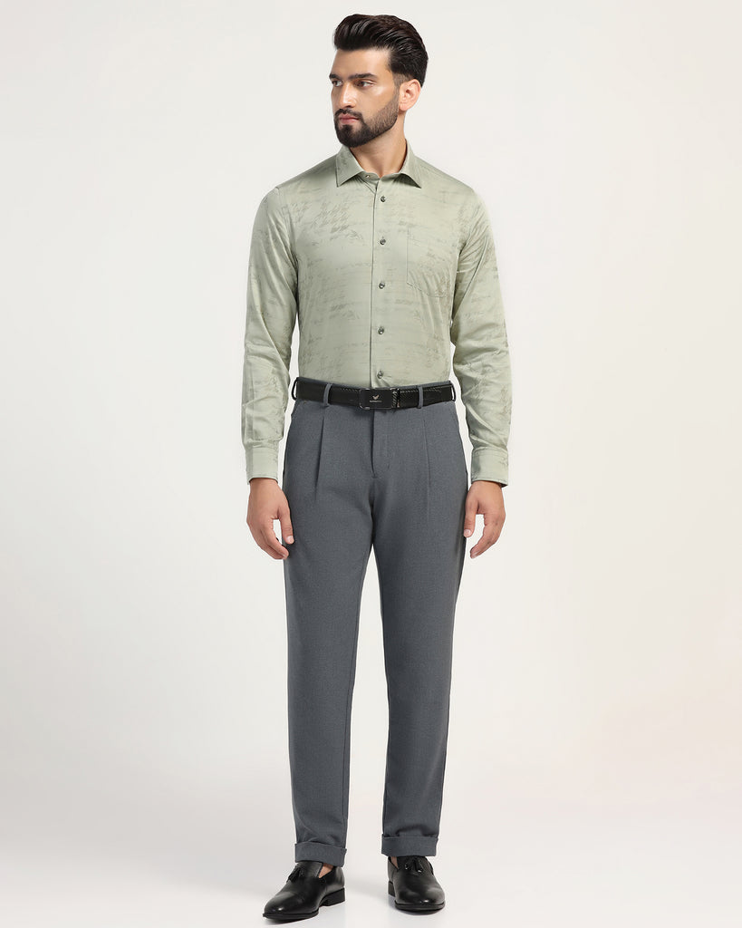 Formal Olive Printed Shirt - Jacob