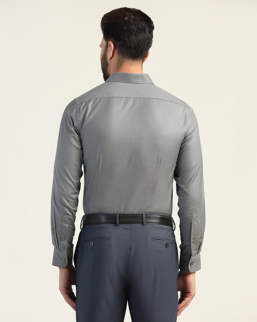 Formal Olive Textured Shirt - Oyster