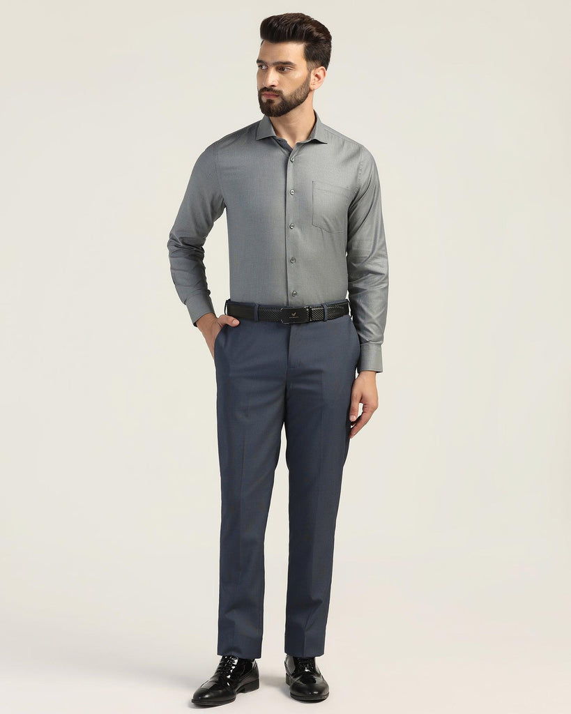 Formal Olive Textured Shirt - Oyster