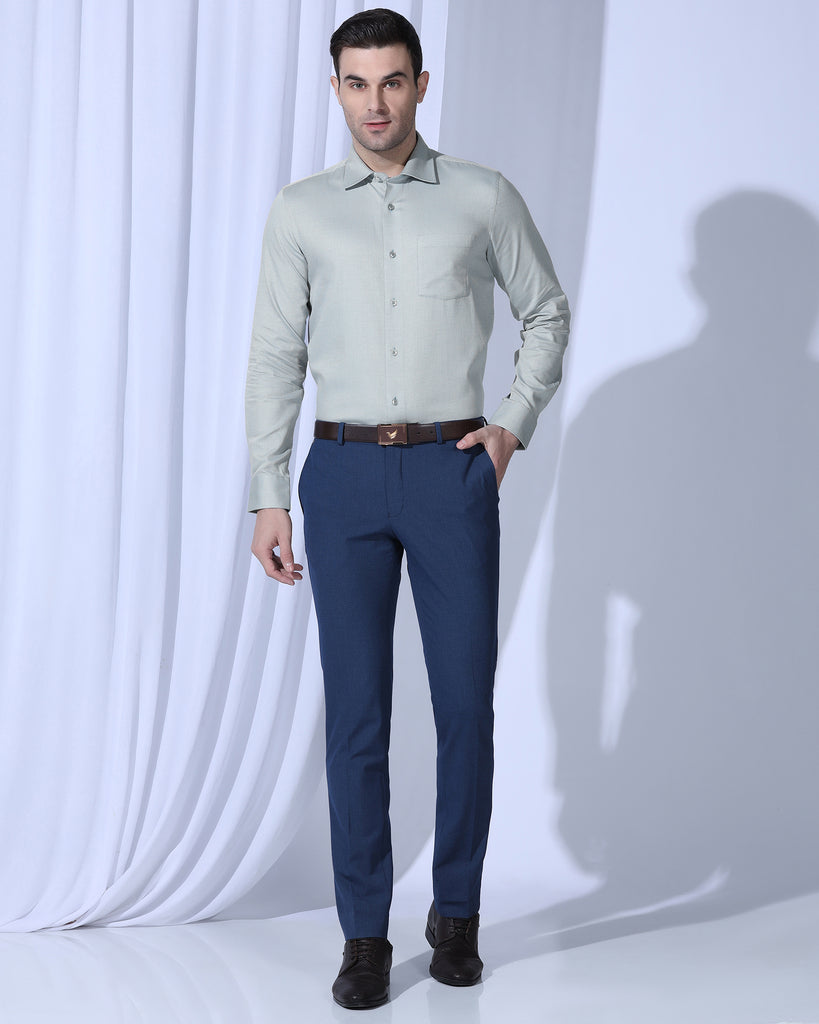 Formal Olive Textured Shirt - Quent