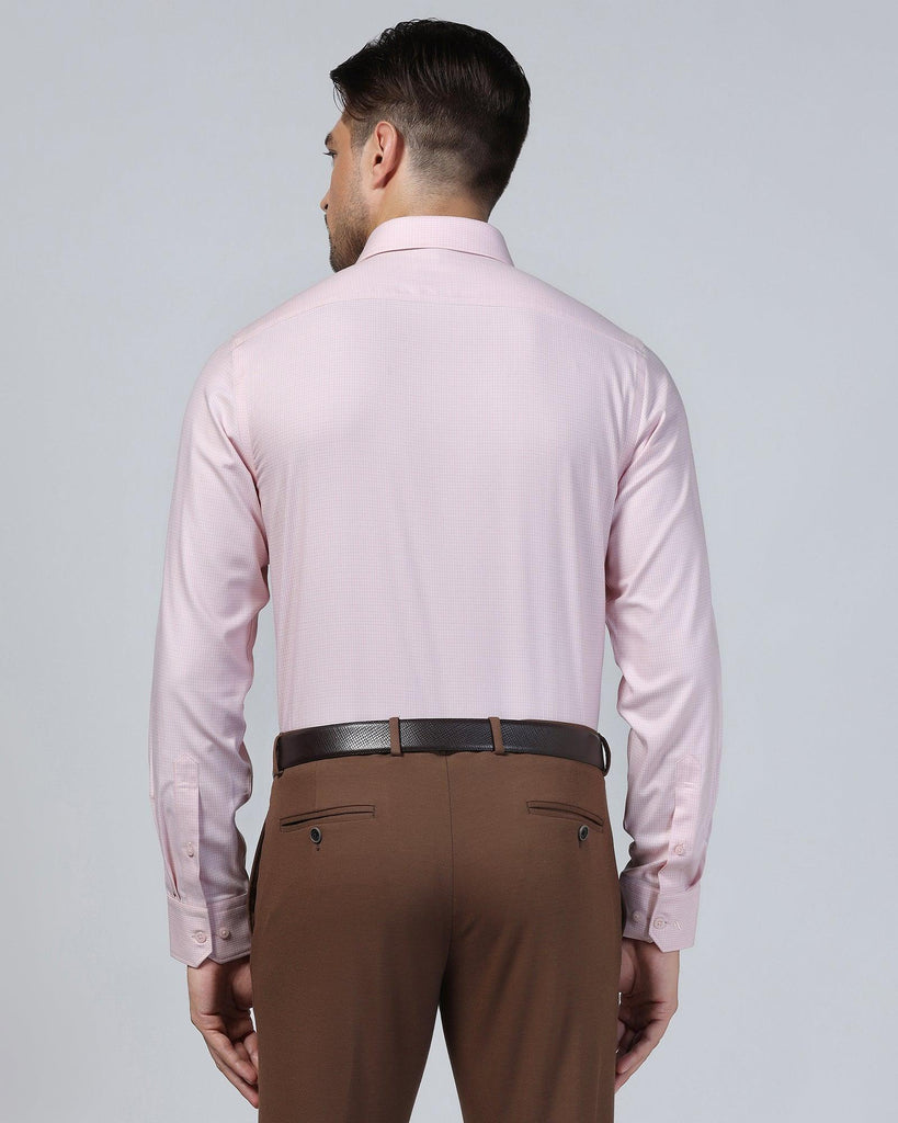 Formal Peach Check Shirt - Zoi