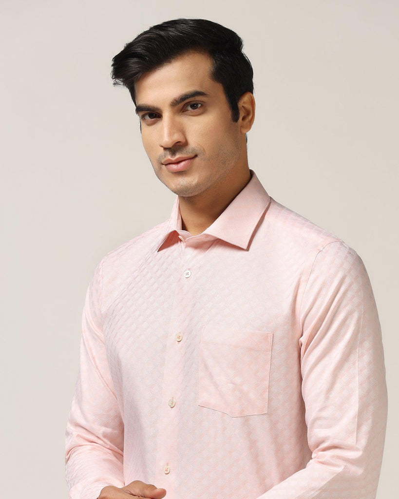 Formal Peach Printed Shirt - Page