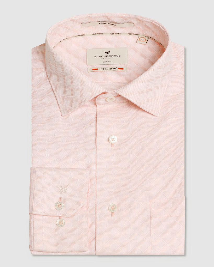 Formal Peach Printed Shirt - Page