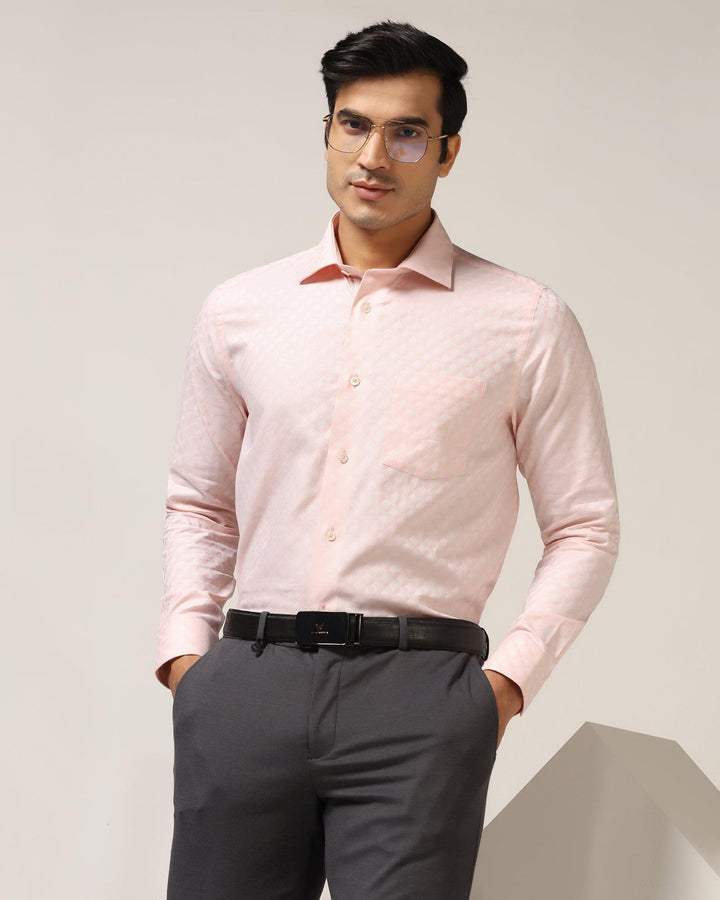 Formal Peach Printed Shirt - Page