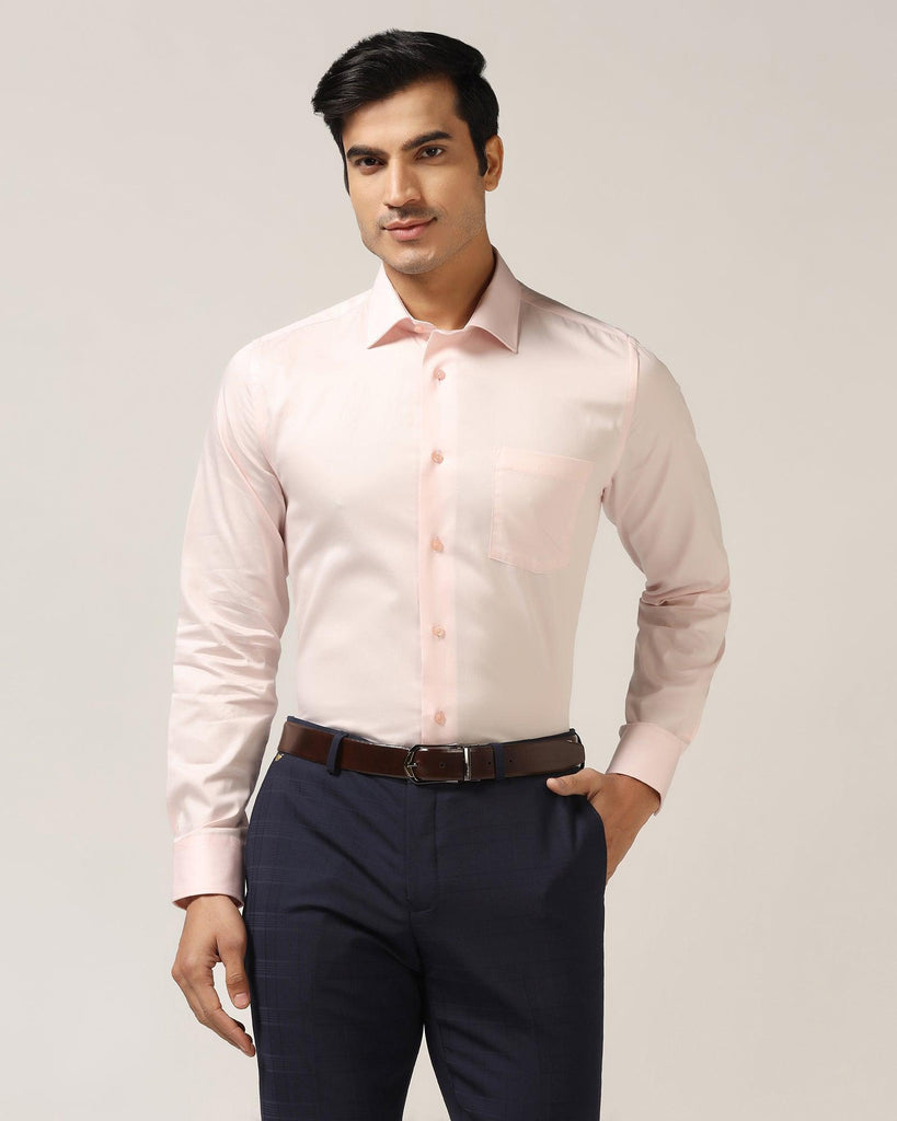 Formal Pink Solid Shirt - Simble