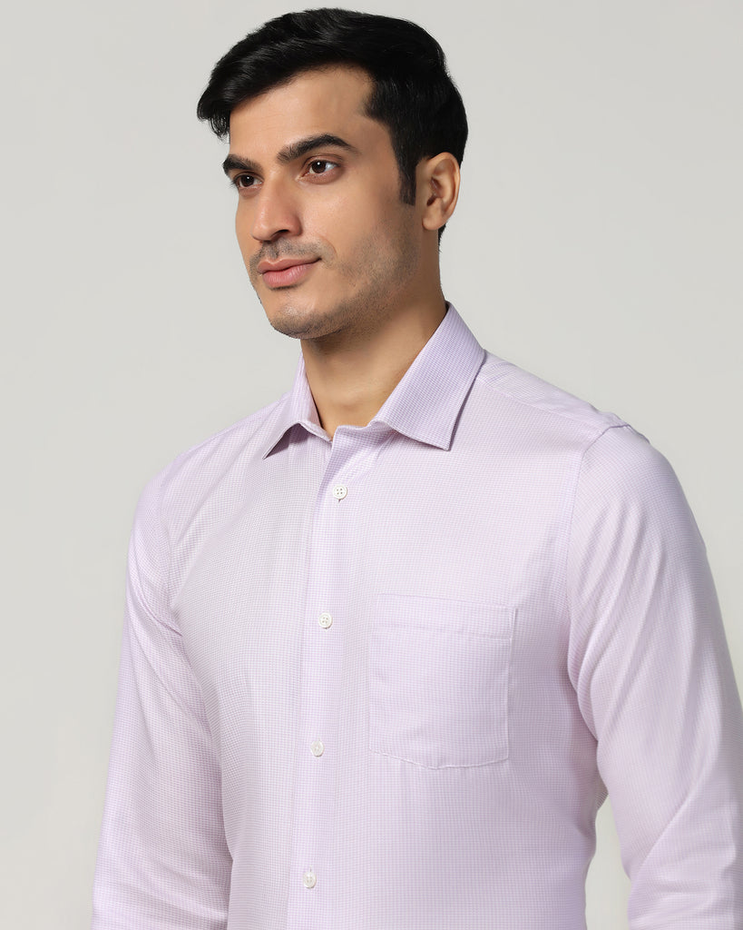 Formal Pink Textured Shirt - Salsa