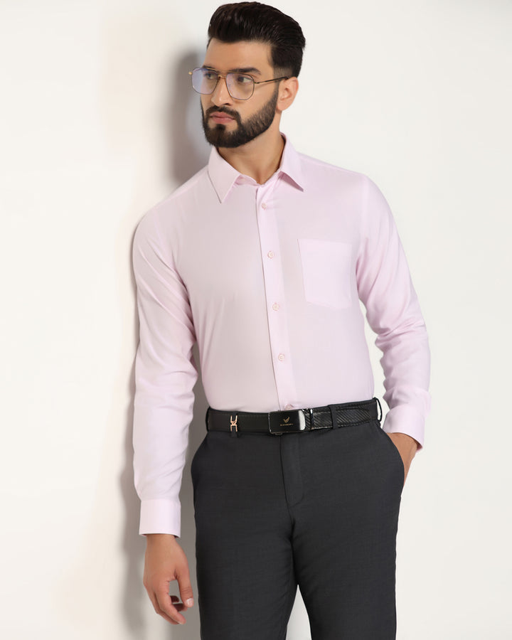 Formal Pink Textured Shirt - Zach