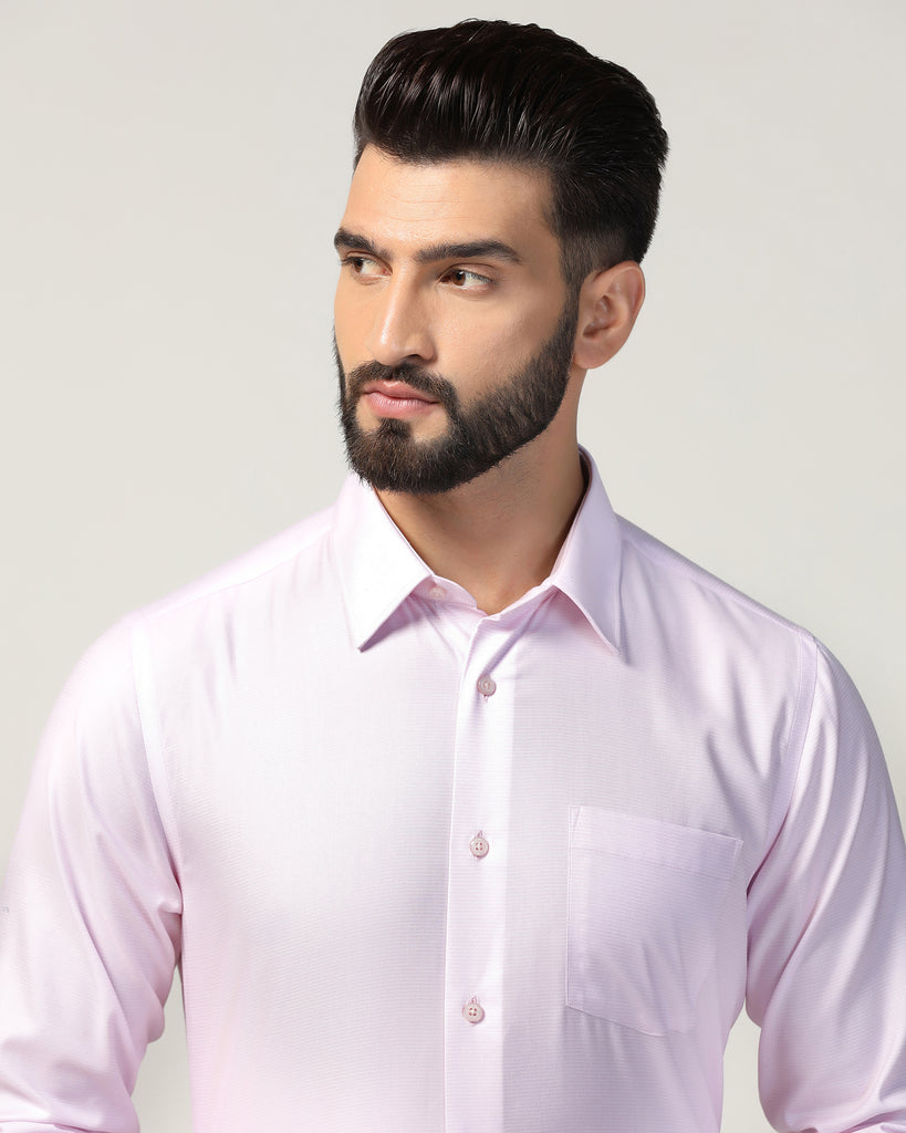 Formal Pink Textured Shirt - Zach