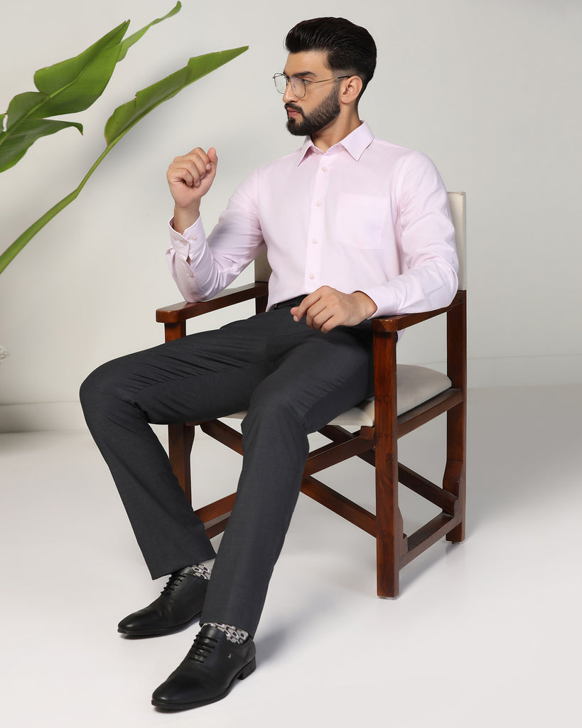 Formal Pink Textured Shirt - Zach