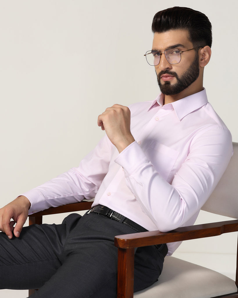 Formal Pink Textured Shirt - Zach