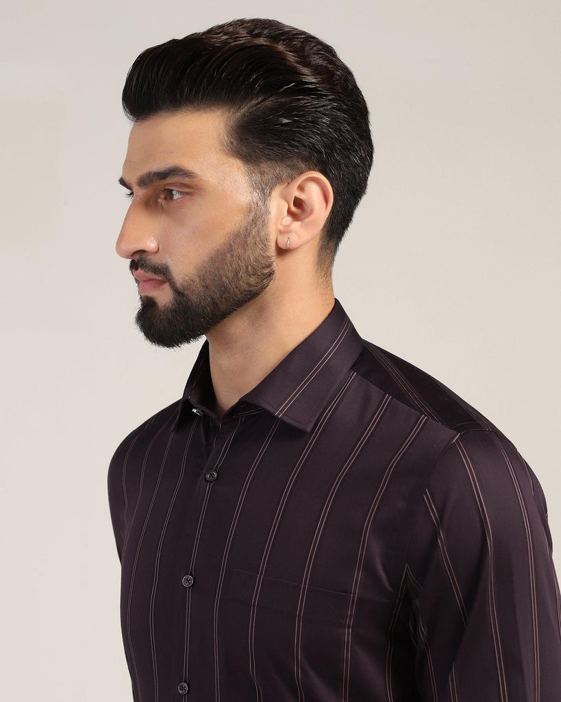 Formal Plum Stripe Shirt - Kolt