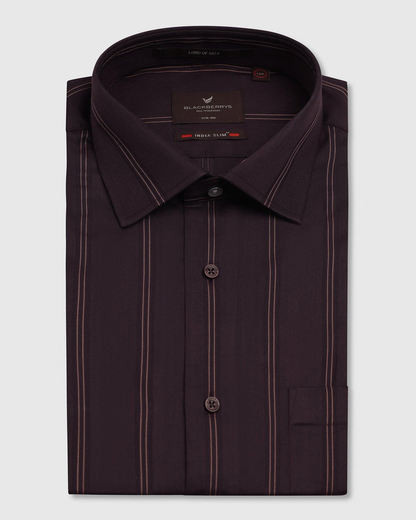 Formal Plum Stripe Shirt - Kolt