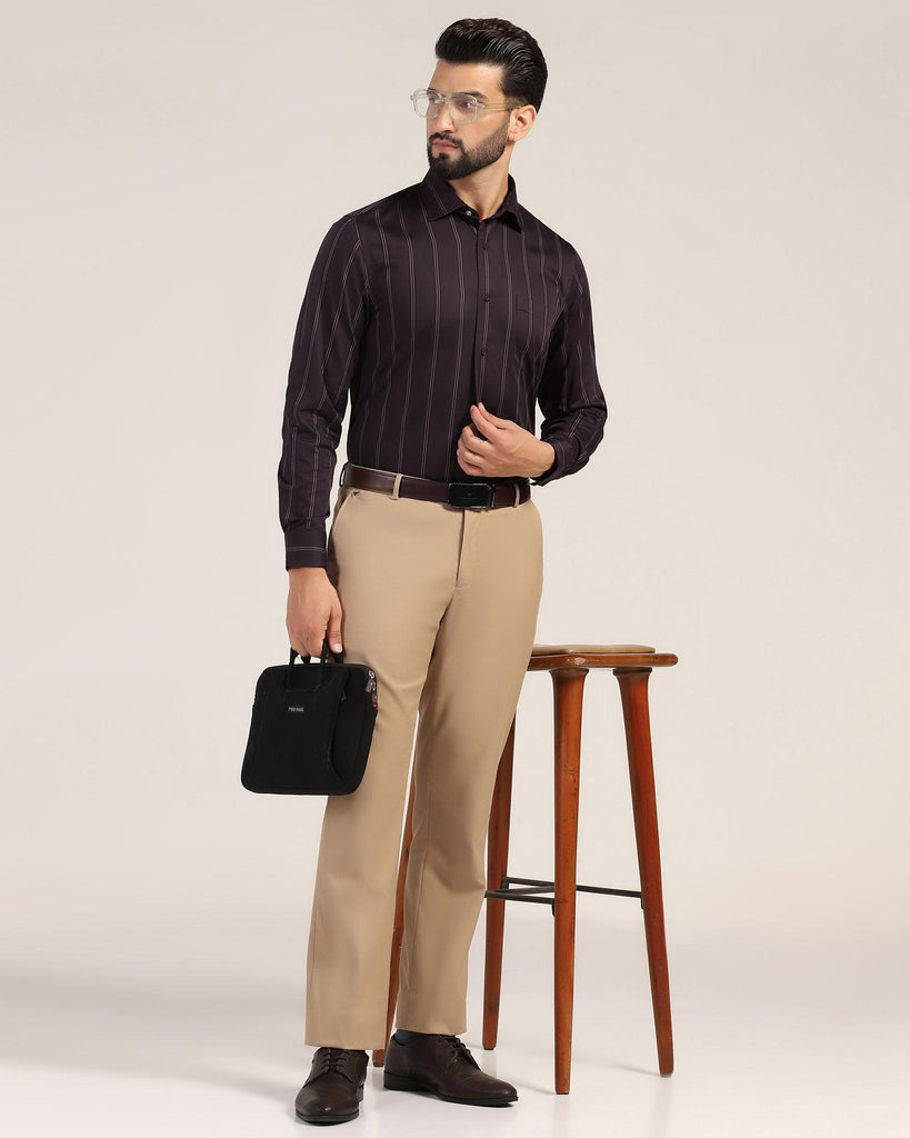 Formal Plum Stripe Shirt - Kolt