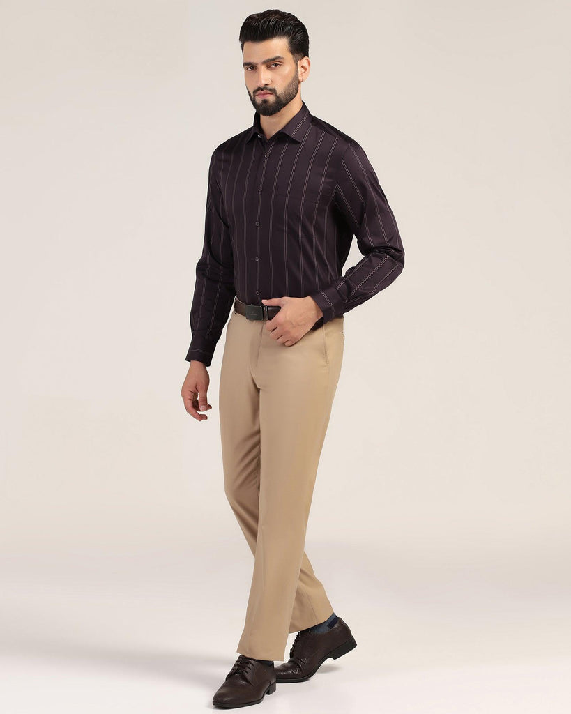 Formal Plum Stripe Shirt - Kolt