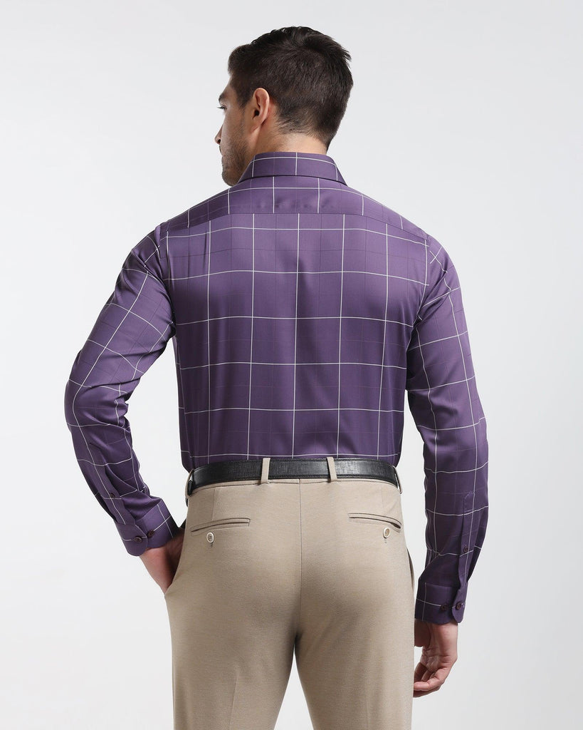 Formal Purple Check Shirt - West