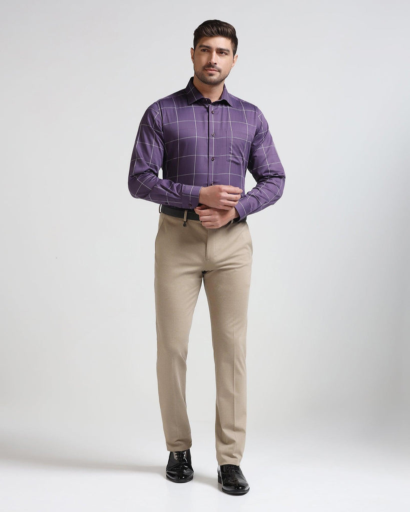 Formal Purple Check Shirt - West