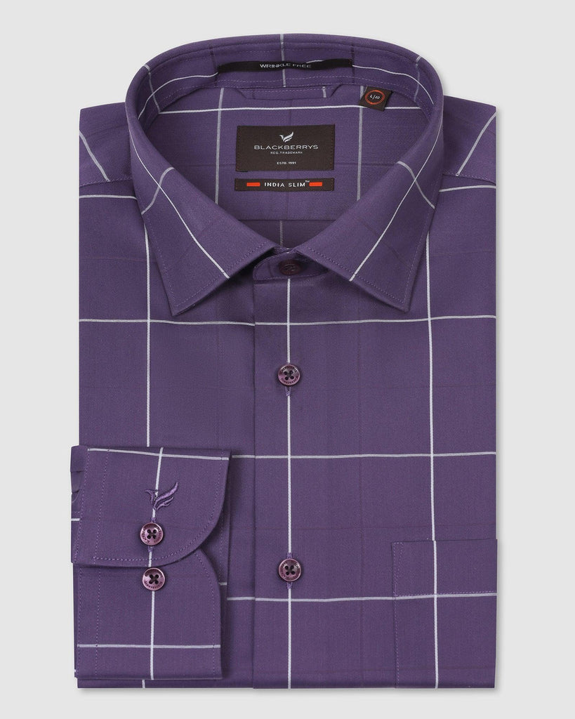 Formal Purple Check Shirt - West