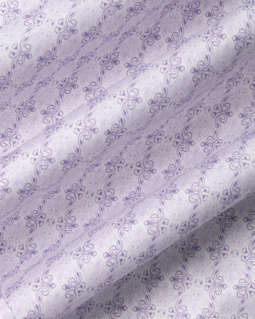 Formal Purple Printed Shirt - Iris