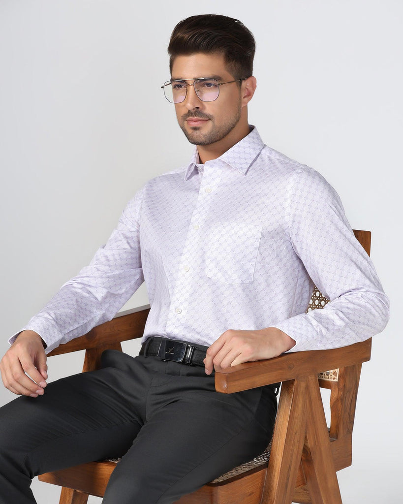 Formal Purple Printed Shirt - Iris