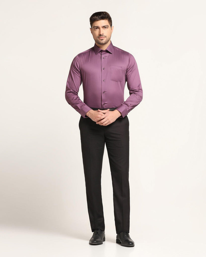 Formal Purple Solid Shirt - Ericsel