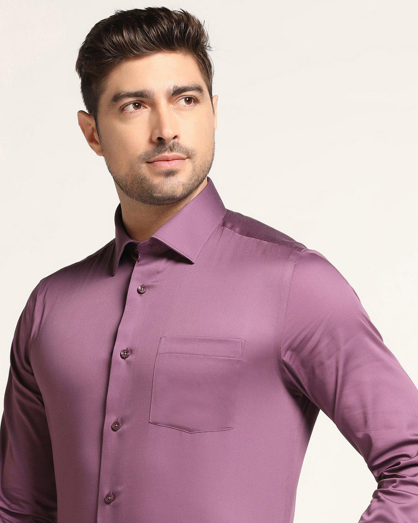 Formal Purple Solid Shirt - Ericsel