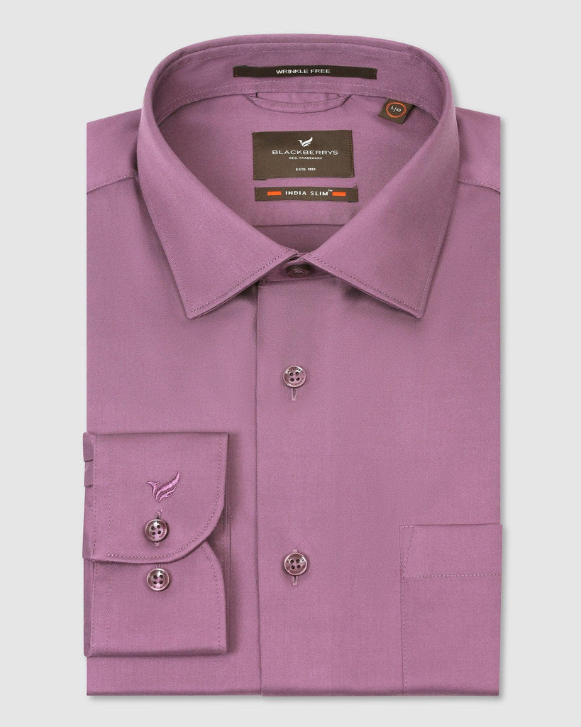 Formal Purple Solid Shirt - Ericsel