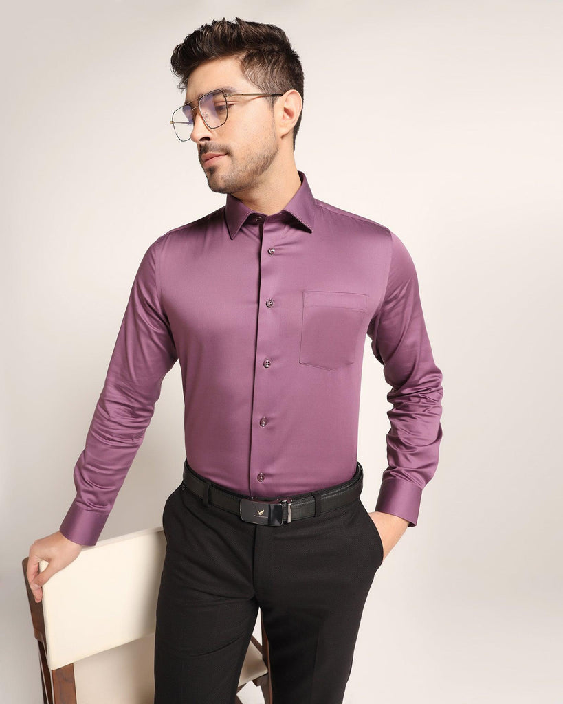 Formal Purple Solid Shirt - Ericsel