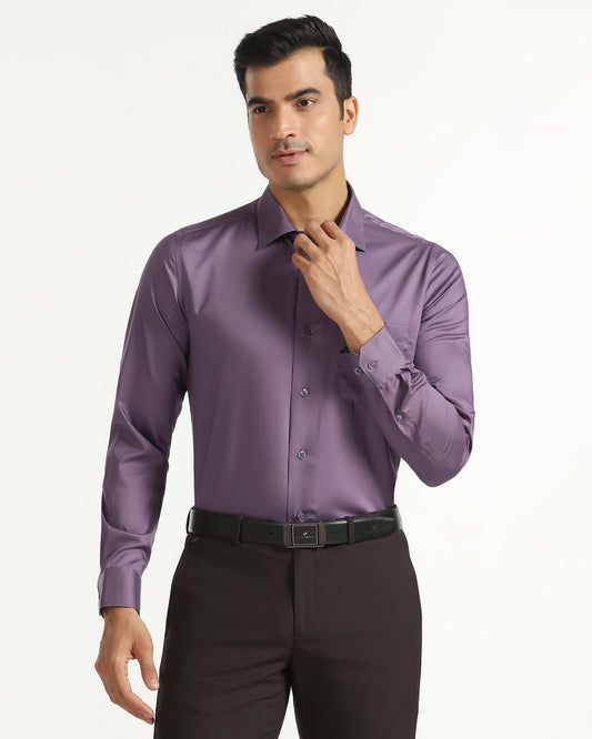 Formal Purple Solid Shirt - Roger
